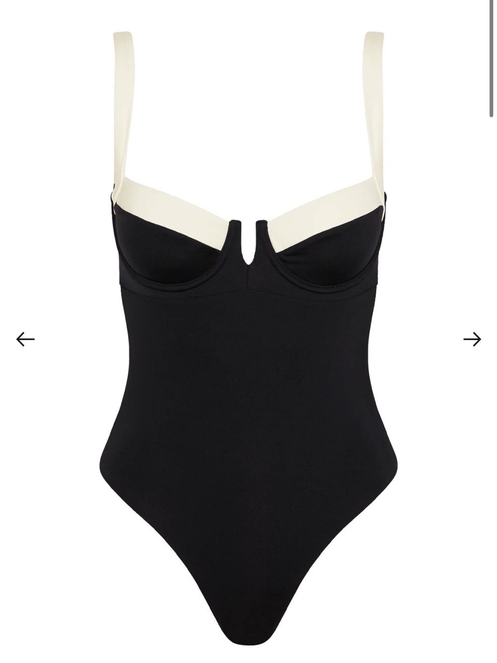 Monday Swimwear Black and Cream Clovelly one piece